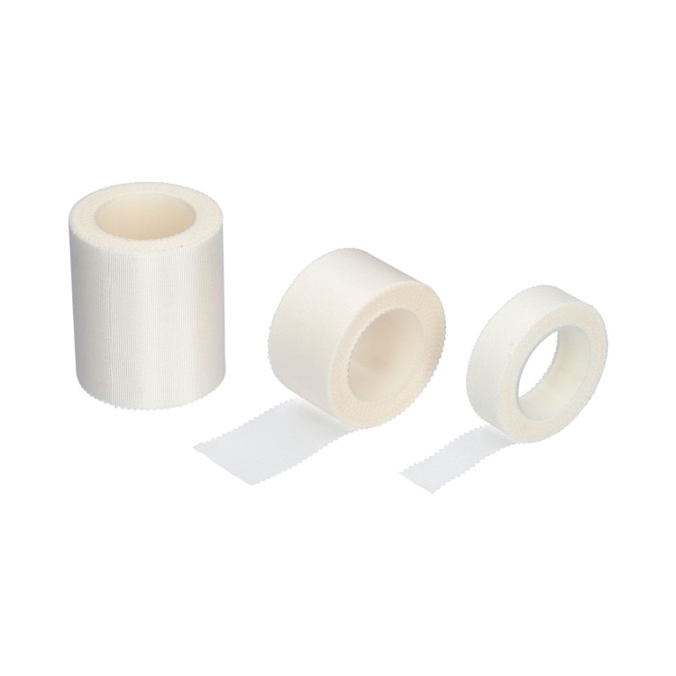 Przylepce mocujące ze sztucznego jedwabiu SILKplast – białe, na rolce ,różne rozmiary