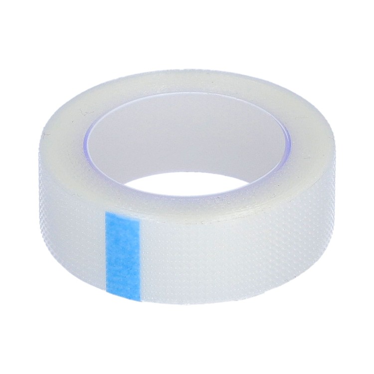 Przylepce mocujące z folii FILMplast – przezroczyste, na rolce, rozmiar 1,25 cm x 9m