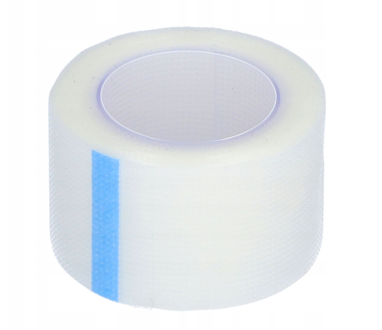 Przylepce mocujące z folii FILMplast – przezroczyste, na rolce, rozmiar 2,5 cm x 9m