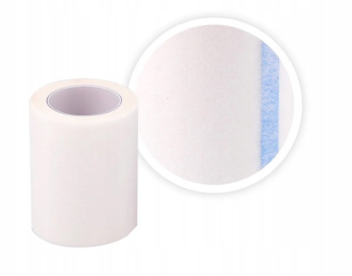 Przylepce mocujące z włókniny SOFTplast – hipoalergiczne, na rolce, rozmiar 5 cm x 5 m