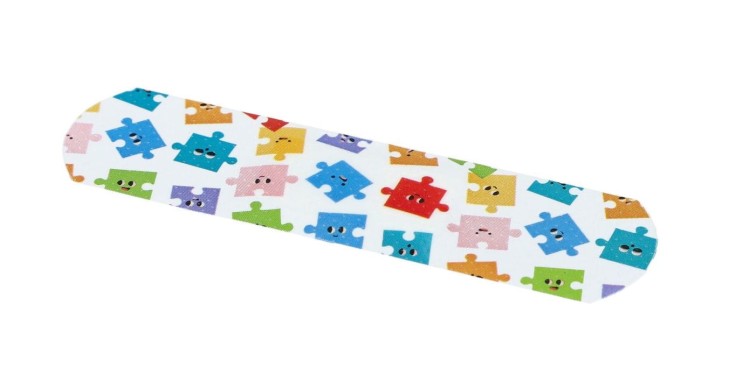 Plastry dla dzieci VitaHealth elastoKIDS – kolorowe, 7,2 cm × 1,9 cm, pojedynczy plaster