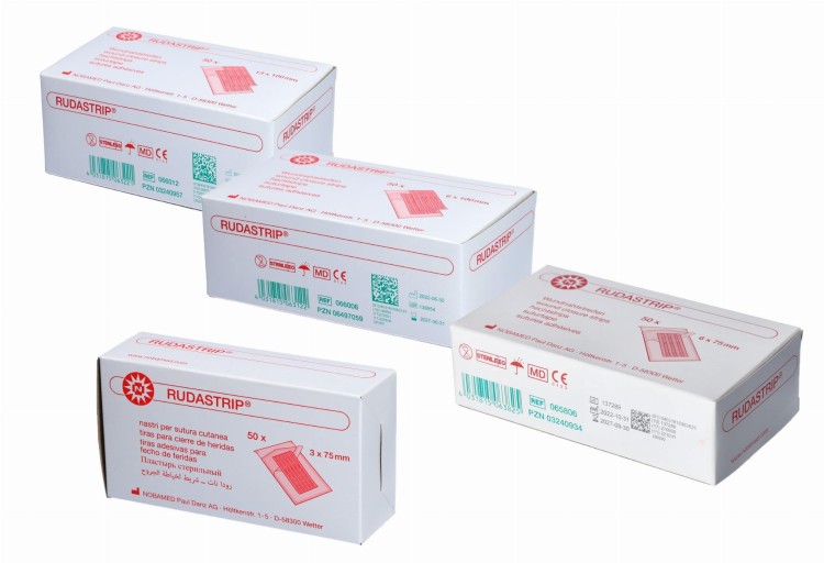 Paski do zamykania ran RUDASTRIP® – wzmocnione, samoprzylepne, różne rozmiary