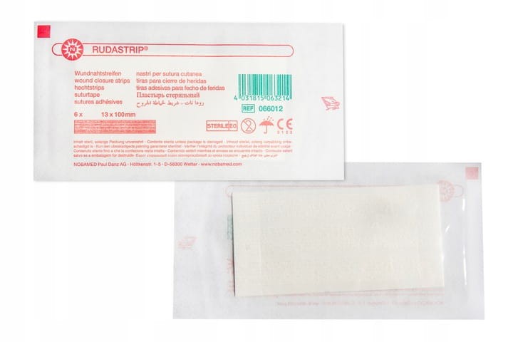 Paski do zamykania ran RUDASTRIP® – wzmocnione, samoprzylepne, rozmiar 13 x 100 mm