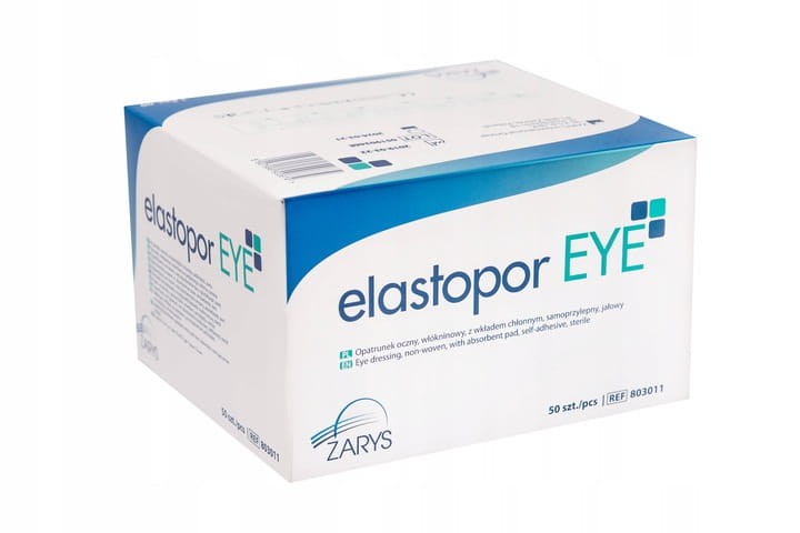 Opatrunki oczne elastopor EYE – włókninowe, samoprzylepne, sterylne, białe