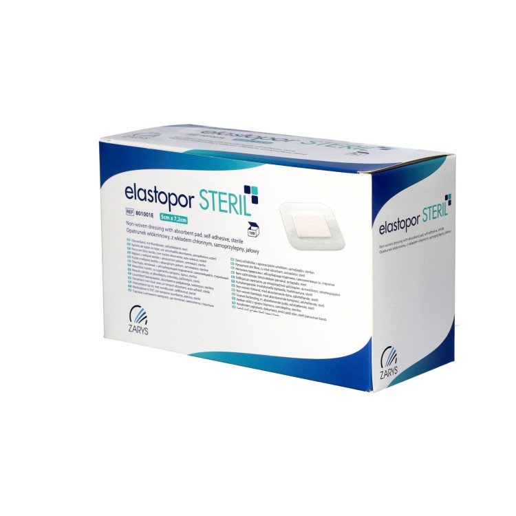 Opatrunki włókninowe Elastopor STERIL E – samoprzylepne, z wkładem chłonnym, sterylne, rozmiar