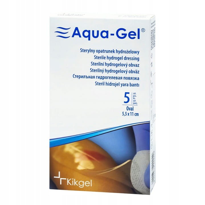 Opatrunek hydrożelowy Aqua-Gel – sterylny, rozmiar 5,5 cm x 11 cm