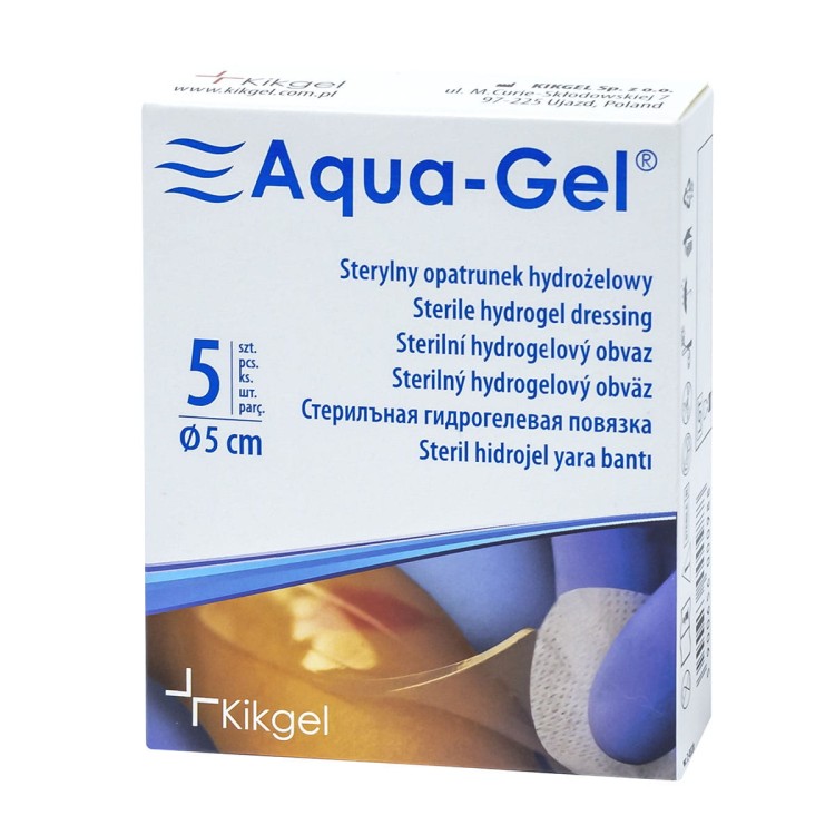 Opatrunek hydrożelowy Aqua-Gel – sterylny, rozmiar fi.5 cm