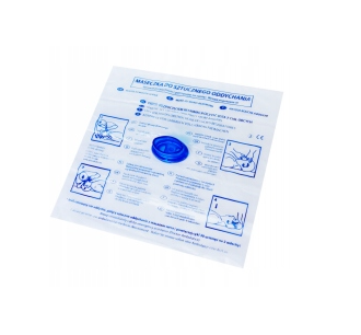 Maseczka ratownicza M1 – ergonomiczny ustnik, z zaworem zwrotnym, jednorazowa