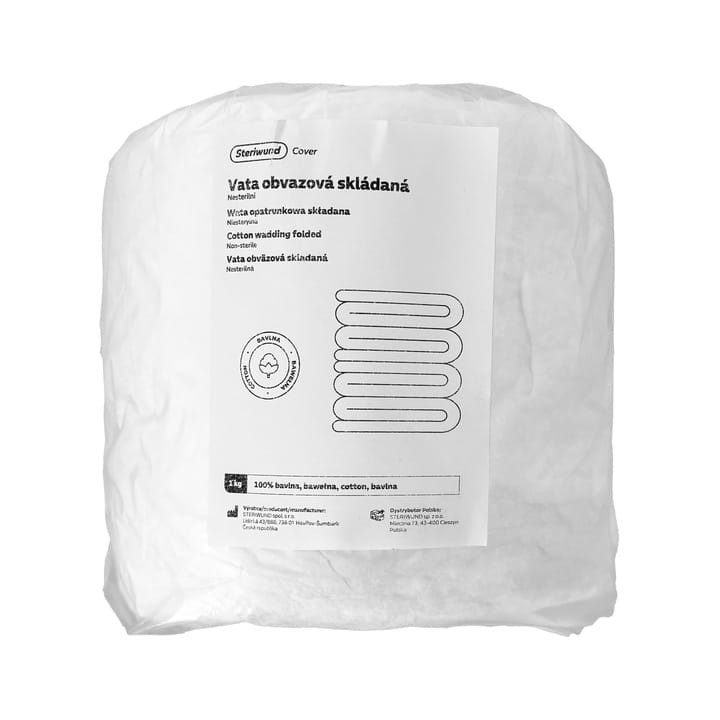 Wata opatrunkowa Steriwund – 100 % bawełna, higieniczna, w rolce, 1000 g.