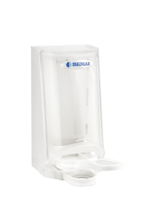 Dozownik ścienny do systemu STERISOL z ramieniem dozującym, biały