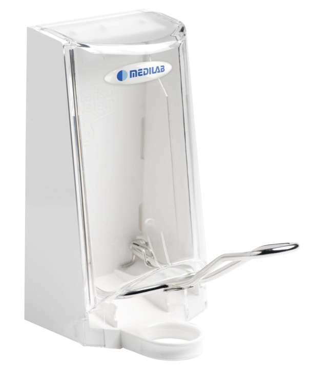 Dozownik ścienny do systemu STERISOL z ramieniem dozującym, biały