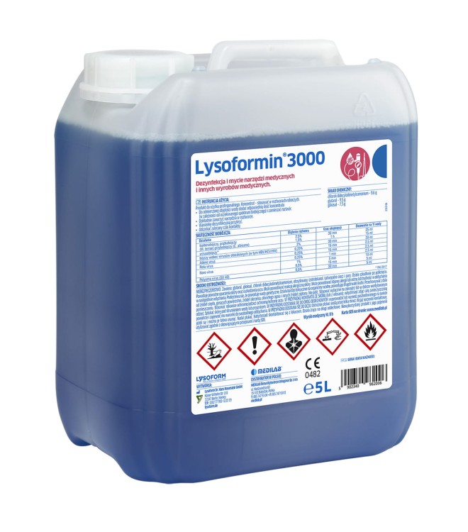 Lysoformin 3000 – koncentrat do mycia i dezynfekcji narzędzi oraz endoskopów 5L
