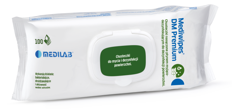 Mediwipes DM Premium – chusteczki do dezynfekcji delikatnych powierzchni, 100 szt.