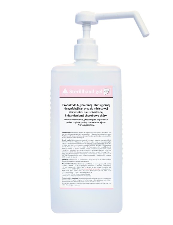 Sterillhand GEL – żel do higienicznej i chirurgicznej dezynfekcji rąk 1L