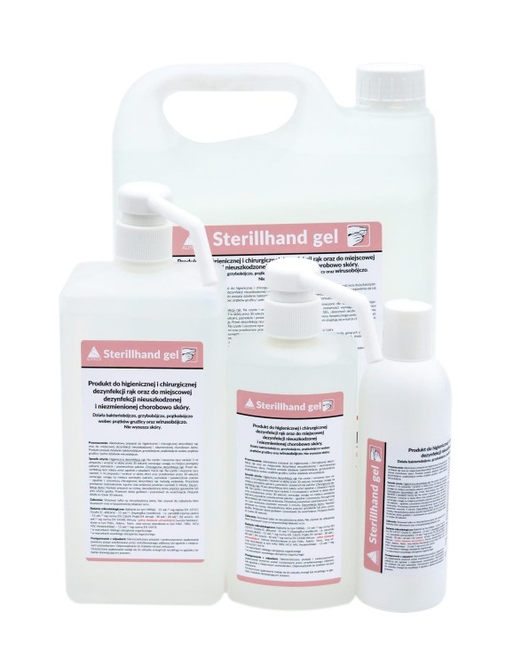 Sterillhand GEL – żel do higienicznej i chirurgicznej dezynfekcji rąk, różne pojemności