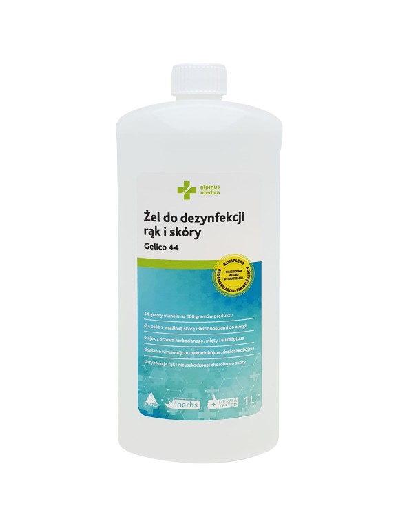 Gelico 44 – żel do dezynfekcji rąk i skóry nienaruszonej  1L