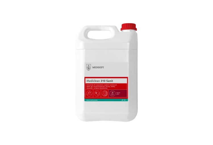 Mediclean 310 Sanit – środek do sanitariatów, zapach wiśniowy 5L