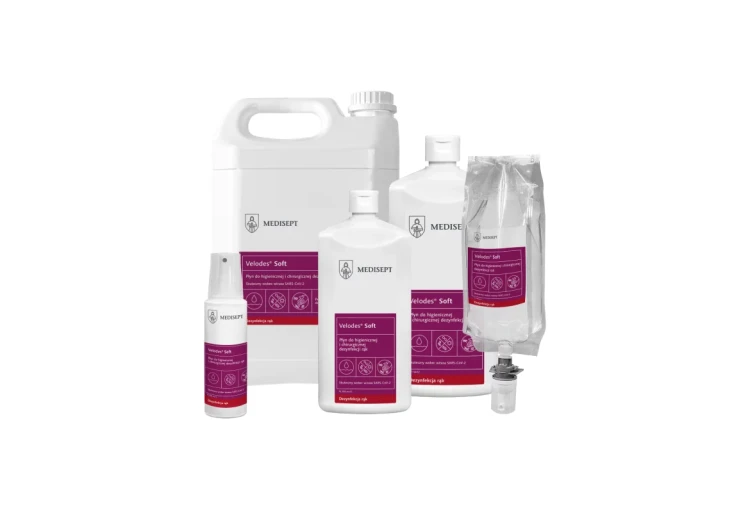 Velodes Soft – alkoholowy płyn do dezynfekcji rąk, różne pojemności