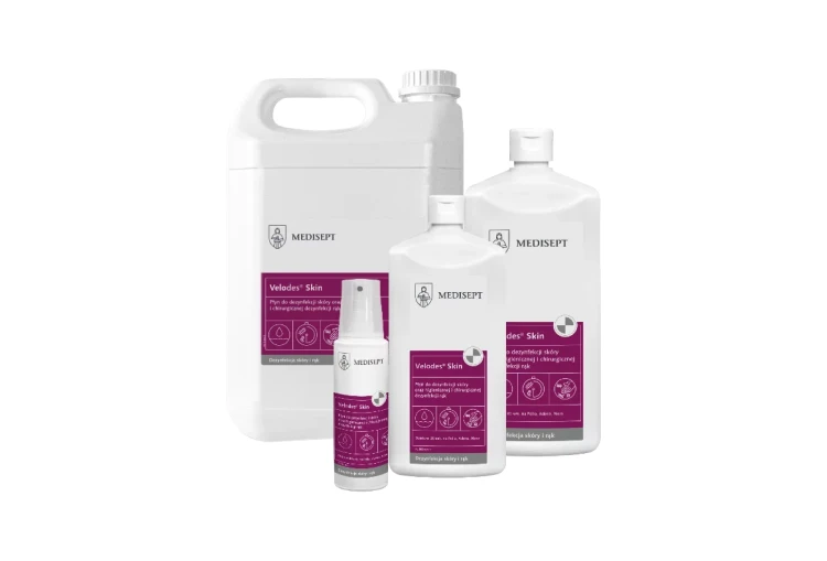 Velodes Skin – płyn do dezynfekcji rąk, różne pojemności