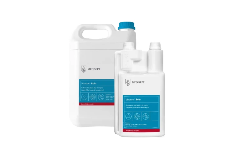 Viruton Bohr – gotowy do użycia płyn do mycia i dezynfekcji narzędzi obrotowych, zestaw