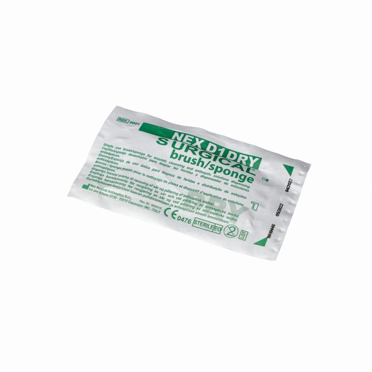 Szczotka chirurgiczna – sucha, do czyszczenia ran/rąk, jałowa