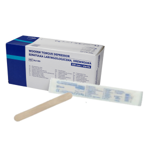 Szpatułki laryngologiczne drewniane – sterylne, 100 szt.
