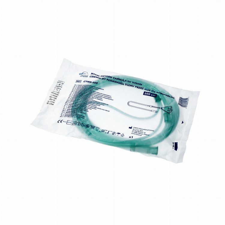 Cewnik donosowy do podawania tlenu dla noworodków – 200 cm, jednorazowy