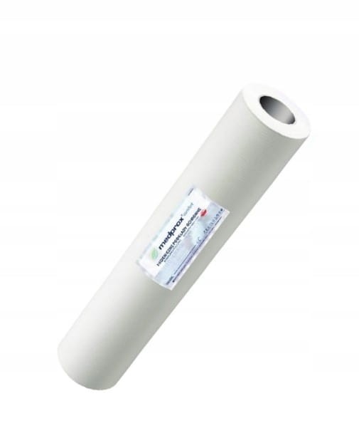 Serweta kosmetyczna Medprox Comfort 30 cm ×  20 m – podfoliowana, w rolce, jednorazowa, kolor biały