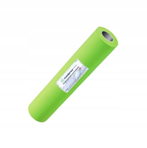 Serweta kosmetyczna Medprox Comfort 30 cm ×  20 m – podfoliowana, w rolce, jednorazowa, kolor limonkowy