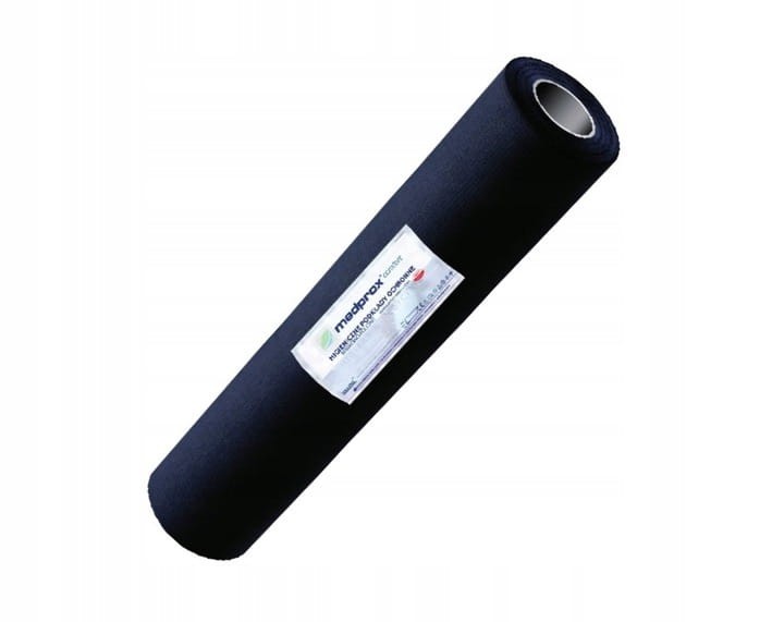 Podkład ochronny Medprox Comfort 50 cm ×  40 m – podfoliowany, w rolce, jednorazowy kolor czarny