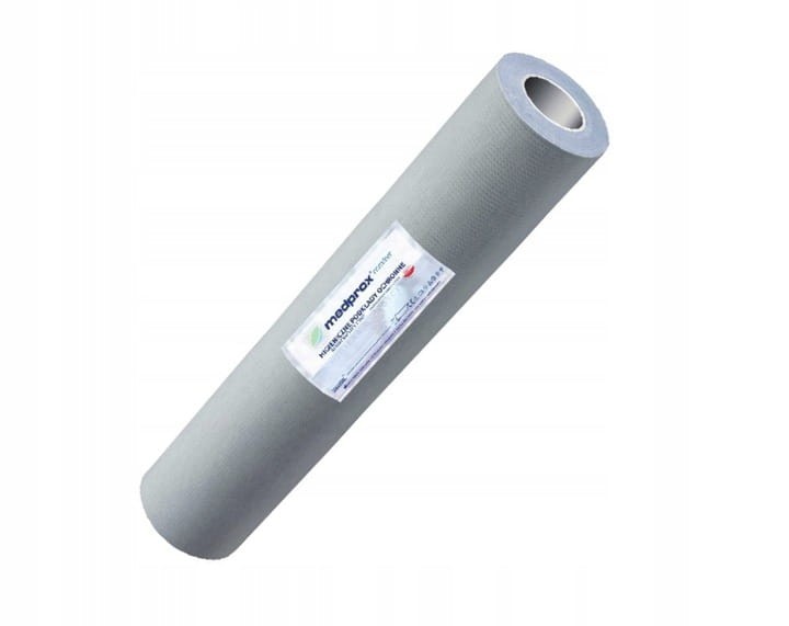 Podkład ochronny Medprox Comfort 50 cm ×  40 m – podfoliowany, w rolce, jednorazowy kolor szary