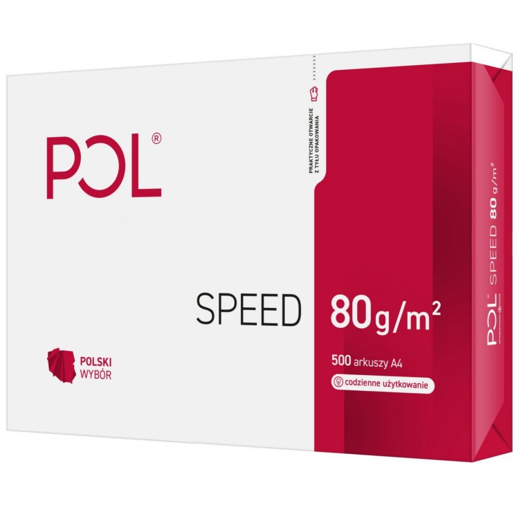 Papier ksero / xero POLSPEED – A4, 80 g/m², 1 ryza (500 arkuszy)