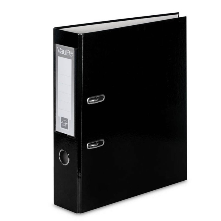 Segregator A4 75 mm VAUPE – dźwigniowy, kolor czarny