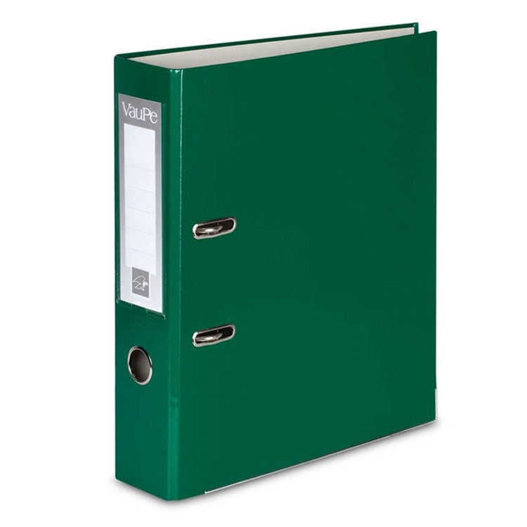 Segregator A4 75 mm VAUPE – dźwigniowy, kolor zielony