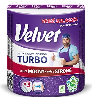 Ręcznik papierowy Velvet TURBO – gruby, 1 rolka