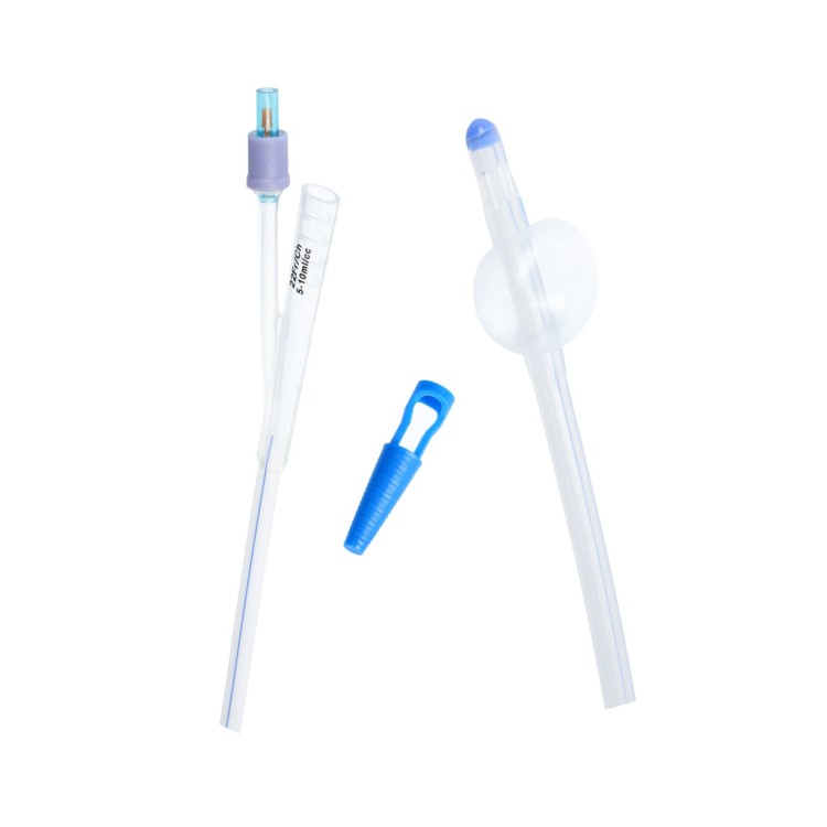 Cewnik Foley dwudrożny z plastikową zastawką, 100% silikon, kontrast RTG, zatyczka SPIGOT rozmiar CH22