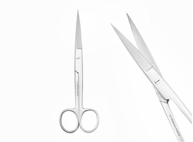 Nożyczki operacyjne O/O zagięte