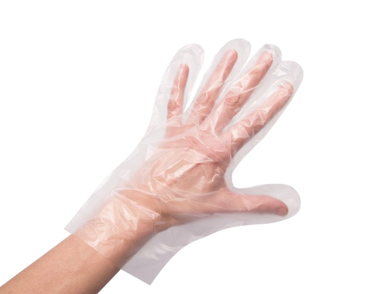 Rękawice Foliowe HDPE BETAsafe – Przezroczyste, Teksturowane, Spożywcze, 100 szt. Rozmiar L