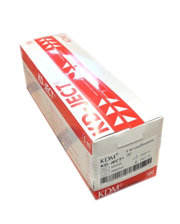 Strzykawki jednorazowe KD-JECT – 2-częściowe, luer, pojemność 5ml