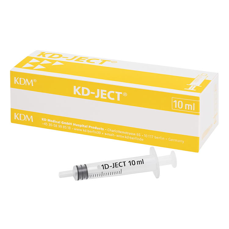 Strzykawki jednorazowe KD-JECT – 2-częściowe, luer, pojemność 10ml