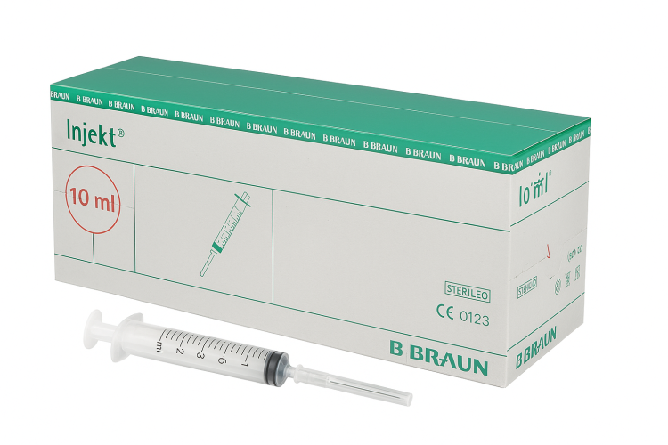 Strzykawki jednorazowe B.Braun Injekt – 2-częściowe, luer, pojemność 10ml