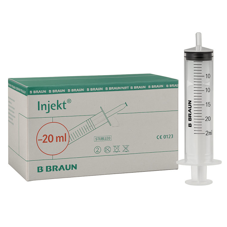 Strzykawki jednorazowe B.Braun Injekt – 2-częściowe, luer, pojemność 20ml