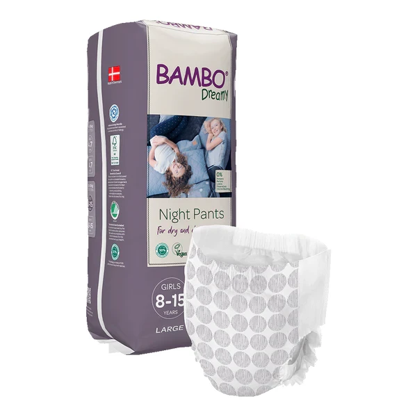 Pieluchomajtki dla dzieci na noc Bambo Dreamy Night Pants  dla dziewczynek 8-15 lat