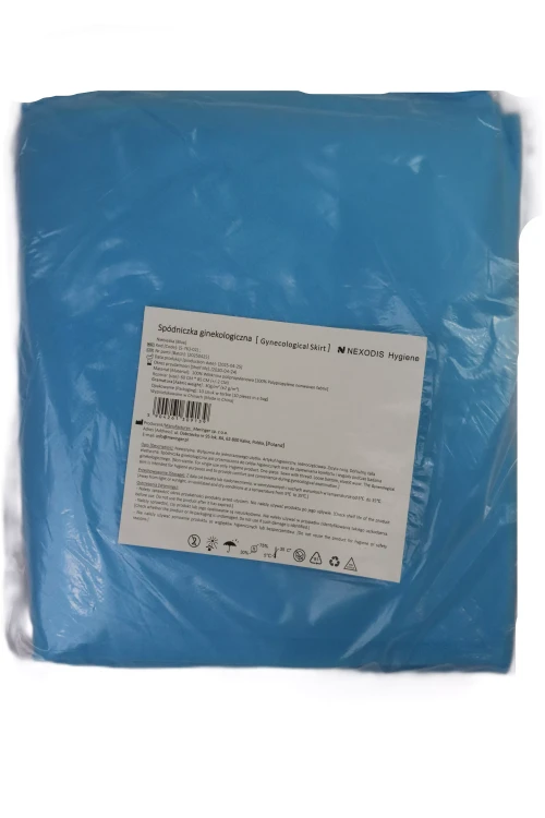 Spódniczki ginekologiczne Nexodis - włóknikowe, 30 gramowe, 10 szt. Kolor niebieski