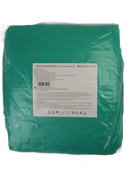 Spódniczki ginekologiczne Nexodis - włóknikowe, 30 gramowe, 10 szt. Kolor zielony