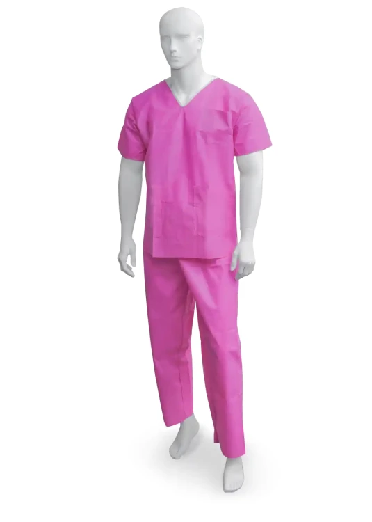 Komplet chirurgiczny OPERO ( bluza + spodnie ) - z włókniny SMMS, różowy