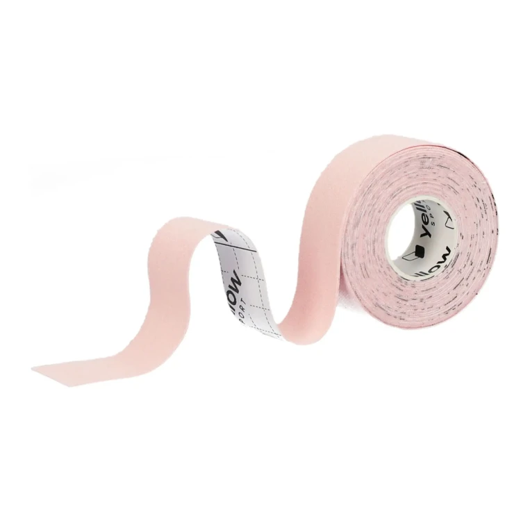 Taśma do Kinesiotapingu yellowTAPE Jasno różowa – 2,5 cm x 5 m, Bezlateksowa, Wodoodporna