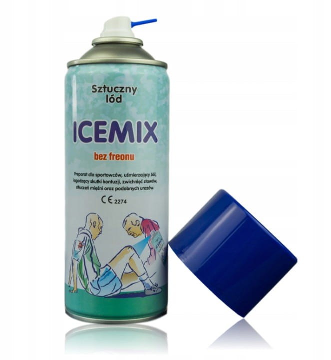 Lód w sprayu ICEMIX sztuczny lód w aerozolu zamrażacz dla sportowców bez freonu 400ml