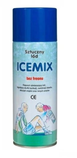 Lód w sprayu ICEMIX sztuczny lód w aerozolu zamrażacz dla sportowców bez freonu 400ml