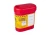 Pojemniki na odpady medyczne INTERGOS - czerwone  0,7L owalny